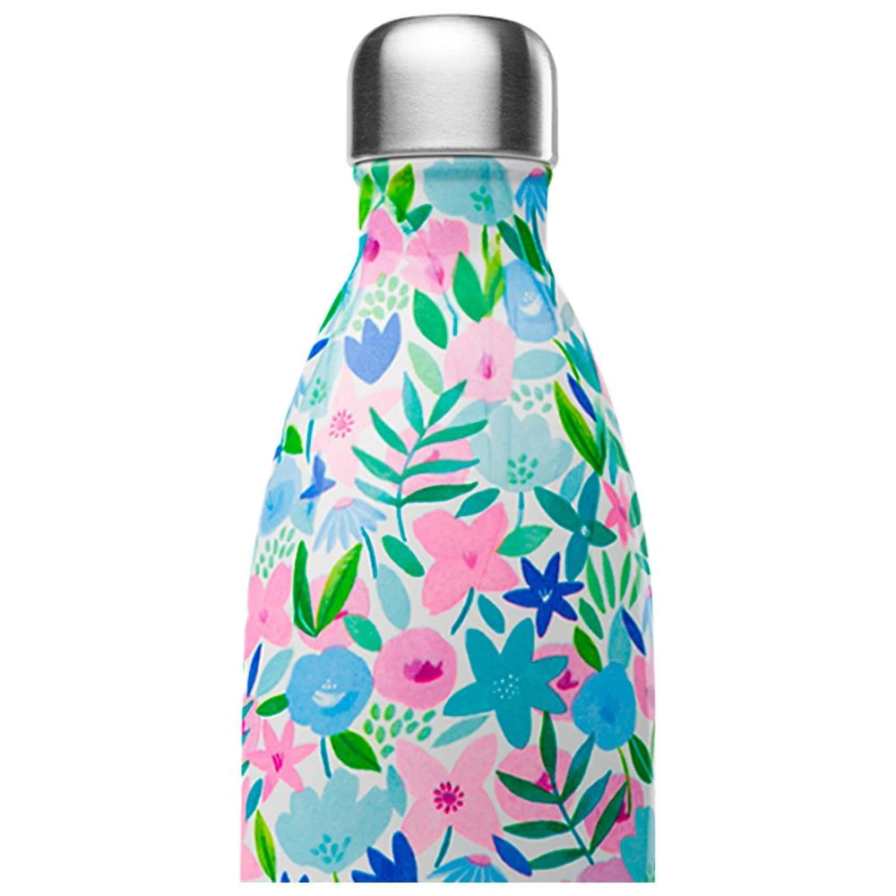 Gourde Qwetch Bouteille Isotherme 1L Flora Bleu 2 Gourde Qwetch Bouteille Isotherme 1L Flora Bleu – Image 2
