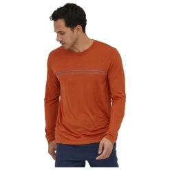 Tee-shirt De Rando Patagonia M's L/S Cap Cool Merino Graphic Shirt Fitz Roy Fader: Sandhill Rust -Camping Produits Boutique 0133fdc3941b0523df92cb7c6a2edad53d4cac65 E22PATATTH2217659 4