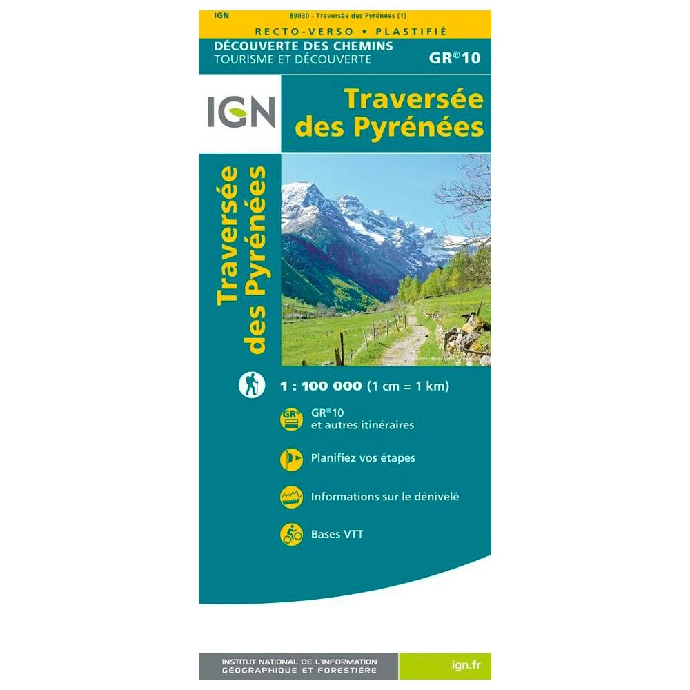 Carte IGN La Traversée Des Pyrénées GR10 1 Carte IGN La Traversée Des Pyrénées GR10