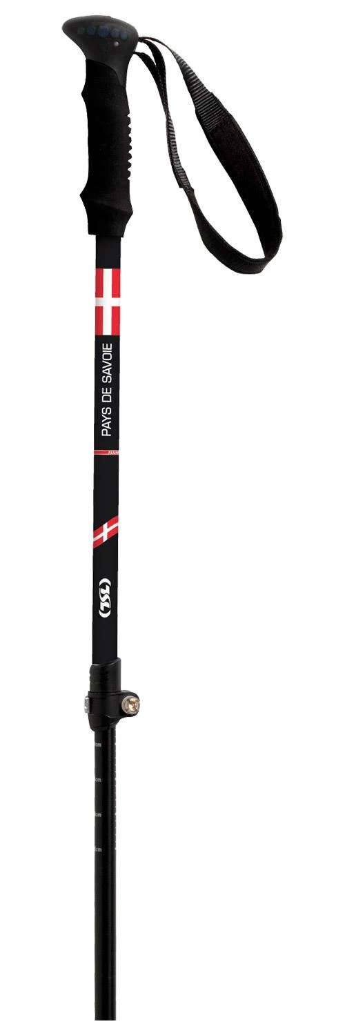 Bâton TSL Country Alu 3 Light Pays De Savoie 63- 135cm Black Red 2 Bâton TSL Country Alu 3 Light Pays De Savoie 63- 135cm Black Red – Image 2