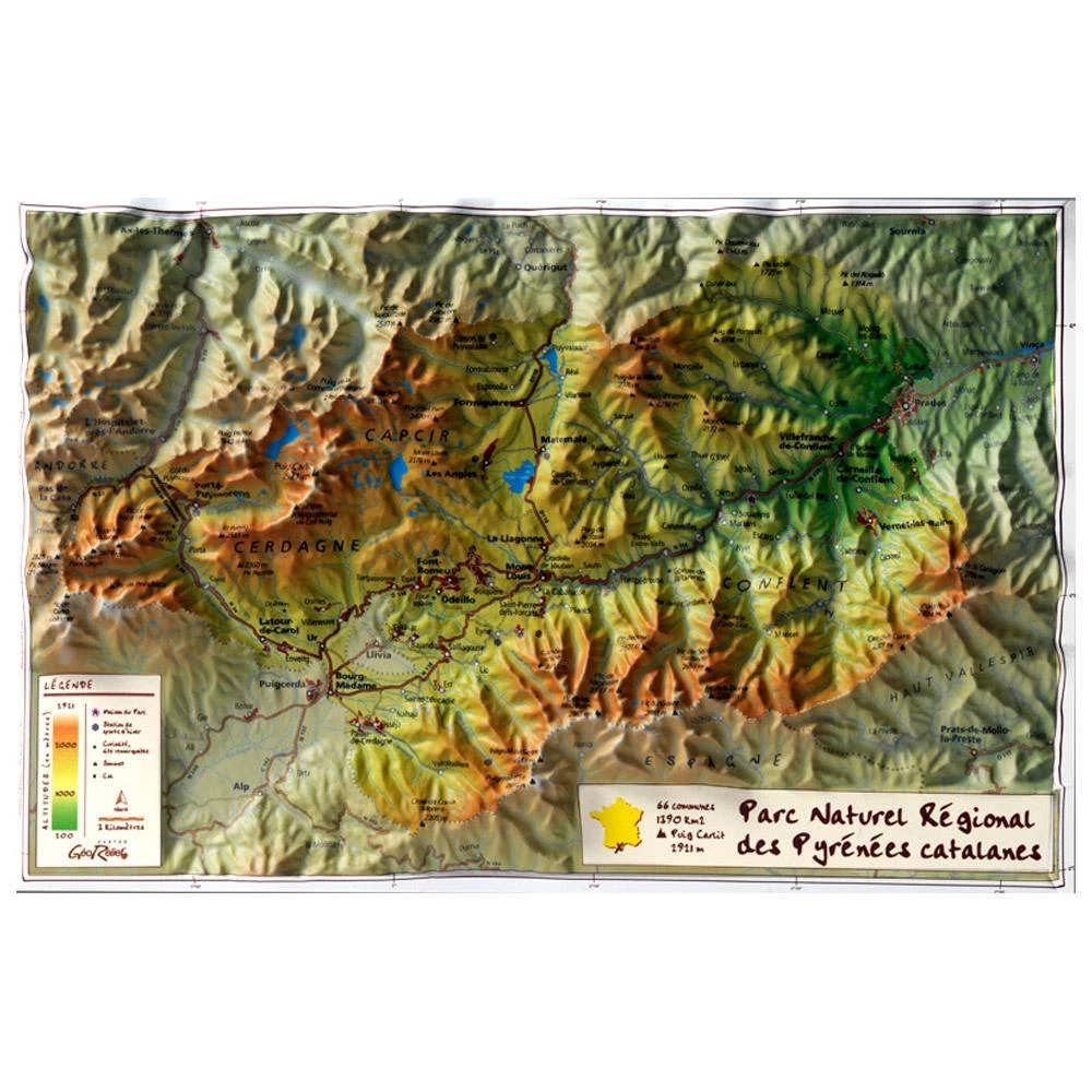 Carte 3D Geo Relief Les Pyrénées Catalanes 1 Carte 3D Geo Relief Les Pyrénées Catalanes