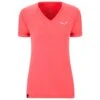 Tee-shirt De Rando Salewa Puez Melange Dry V-Neck W Calypso Coral Melange