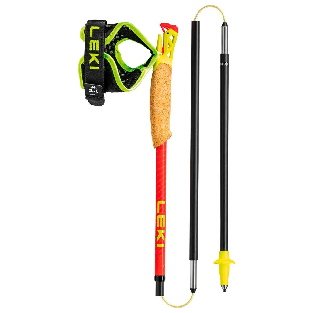 Bâton Leki Ultratrail FX.One Superlite Bright Red Neon Yellow Natural Carbon 2 Bâton Leki Ultratrail FX.One Superlite Bright Red Neon Yellow Natural Carbon – Image 2