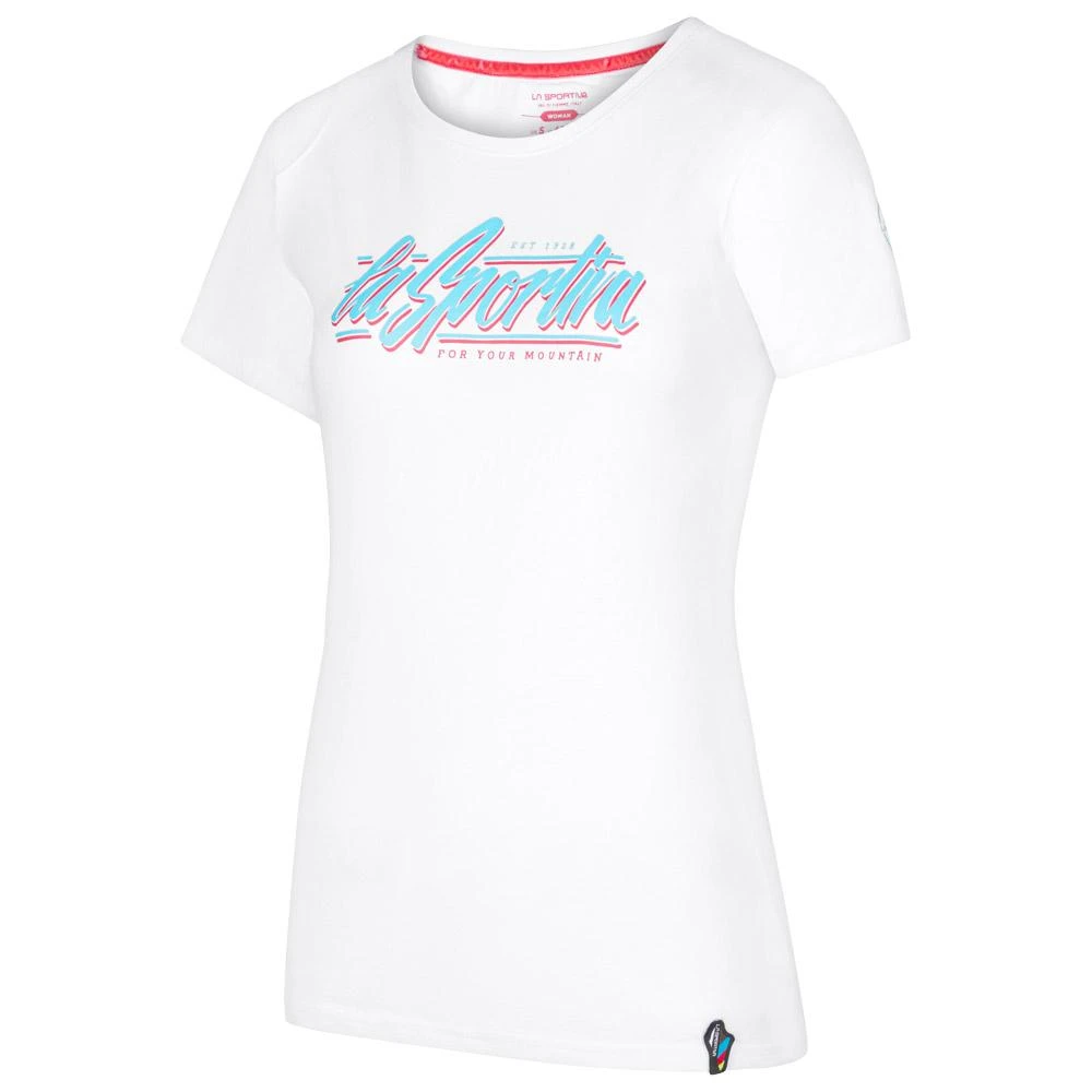 Tee-shirt D’escalade La Sportiva Retro T-Shirt W White Malibu Blue 1 Tee-shirt D’escalade La Sportiva Retro T-Shirt W White Malibu Blue