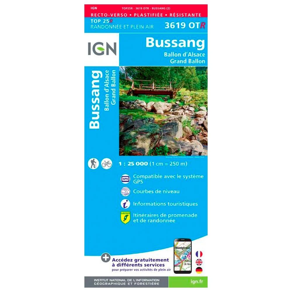 Carte IGN 3619OTR Bussang, Ballon D'Alsace, Grand Ballon - Résistante 1 Carte IGN 3619OTR Bussang, Ballon D'Alsace, Grand Ballon - Résistante