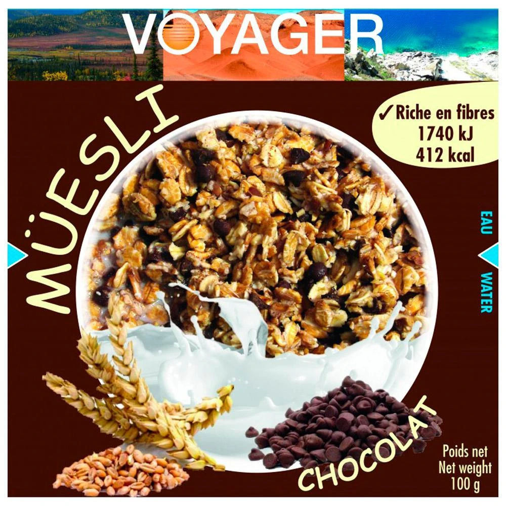 Repas Lyophilisé Voyager Muesli Au Chocolat 1 Repas Lyophilisé Voyager Muesli Au Chocolat