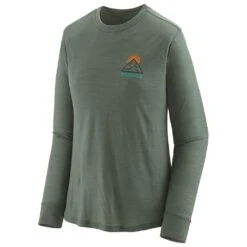 Tee-shirt De Rando Patagonia W's Long-Sleeved Capilene Cool Merino Graphic Shirt Hemlock Green
