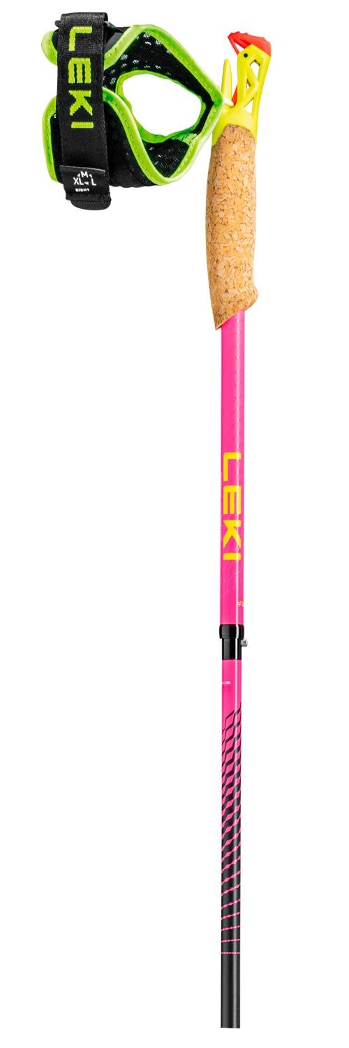 Bâton Leki Ultratrail FX.One Superlite Neon Pink Neon Yellow Natural Carbon 2 Bâton Leki Ultratrail FX.One Superlite Neon Pink Neon Yellow Natural Carbon – Image 2