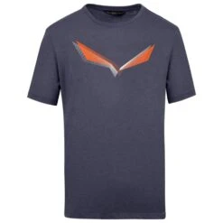Tee-shirt De Rando Salewa Lines Graphic Dry M Premium Navy Melange