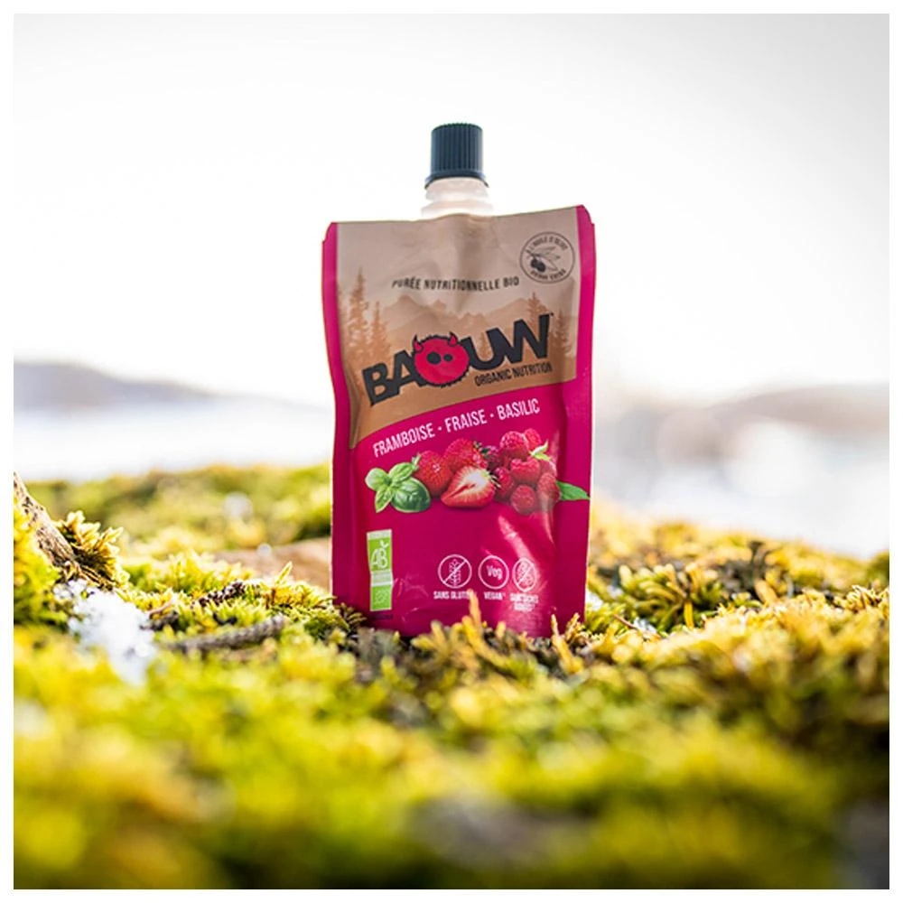 Purée Baouw Compotes Energétiques Bio Framboise - Fraise - Basilic 2 Purée Baouw Compotes Energétiques Bio Framboise - Fraise - Basilic – Image 2