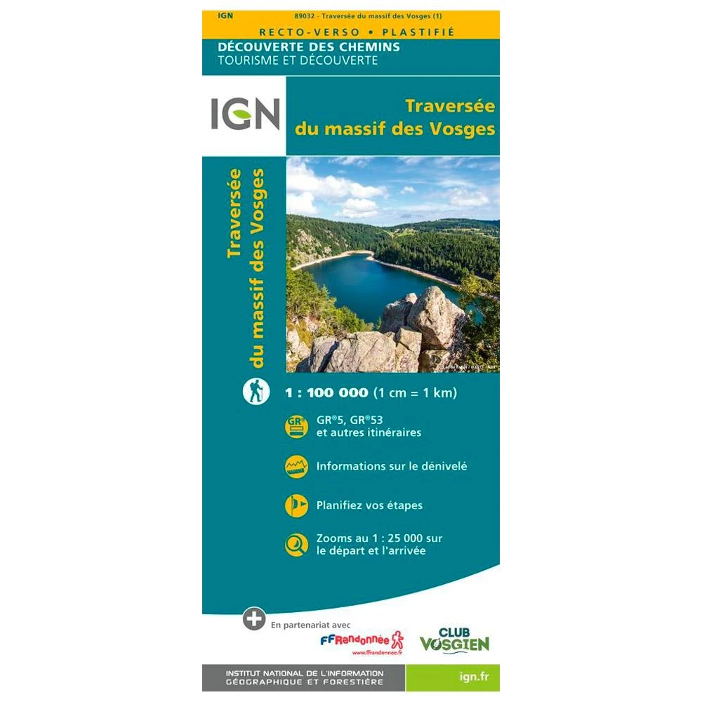 Carte IGN La Traversée Des Vosges 1 Carte IGN La Traversée Des Vosges