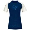 Maillot VTT Norrona Fjørå Wool T-Shirt W's Indigo Night Snowdrop