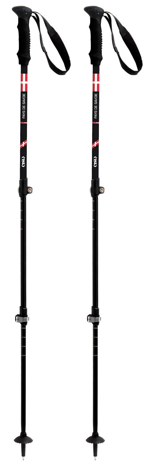Bâton TSL Country Alu 3 Light Pays De Savoie 63- 135cm Black Red 1 Bâton TSL Country Alu 3 Light Pays De Savoie 63- 135cm Black Red