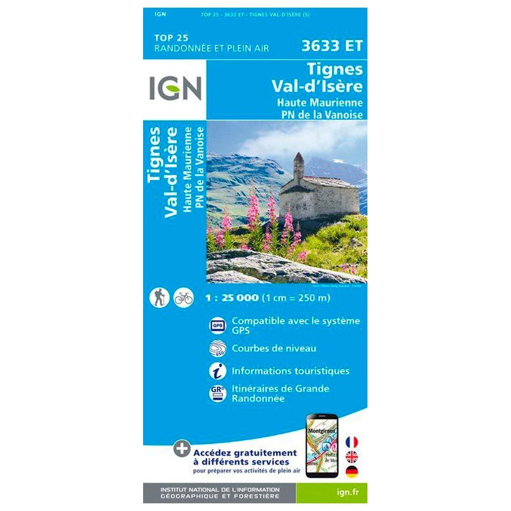 Carte IGN 3633ET Tignes, Val D'Isere, Haute Maurienne, Parc National De La Vanoise 1 Carte IGN 3633ET Tignes, Val D'Isere, Haute Maurienne, Parc National De La Vanoise