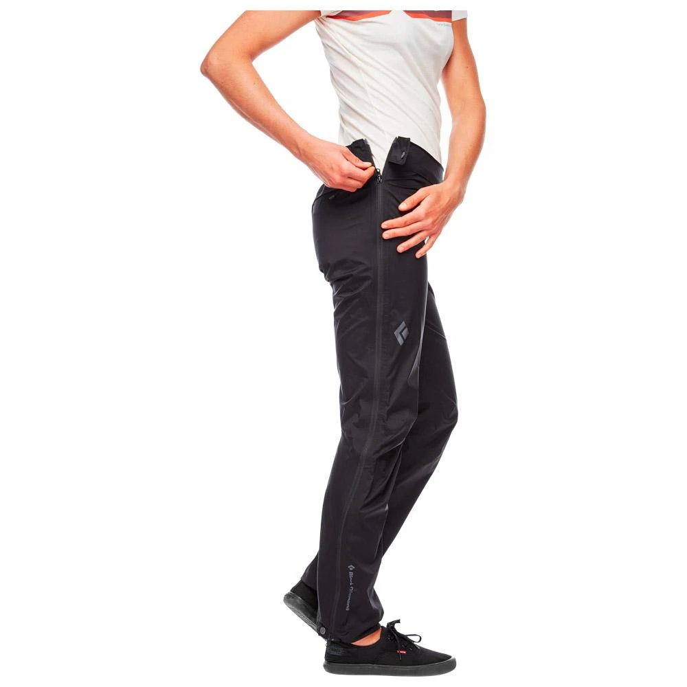 Surpantalon Black Diamond W Stormline Stretch Full Zip Rain Pants Black 4 Surpantalon Black Diamond W Stormline Stretch Full Zip Rain Pants Black – Image 4