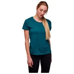 Tee-shirt De Rando Black Diamond W Lightwire Tech Tee Dark Caribbean -Camping Produits Boutique bbce446a58a122b7b898e2a7a6cca0189f966f05 E22BDIATTH1340396 4