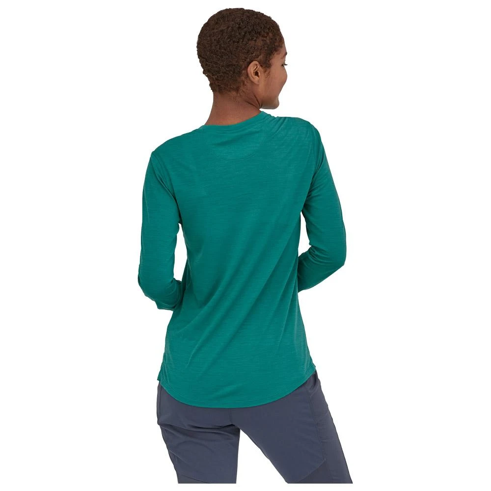 Tee-shirt De Rando Patagonia W's L/S Cap Cool Merino Graphic Shirt '73 Skyline: Borealis Green 2 Tee-shirt De Rando Patagonia W's L/S Cap Cool Merino Graphic Shirt '73 Skyline: Borealis Green – Image 2