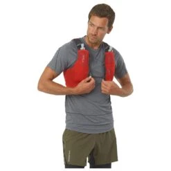 Gilet Trail Salomon Active Skin 4 With Flask Fiery Red Ebony -Camping Produits Boutique c65609ed2ef51013d1175141e70e2bac1e280cee E23SALOACC3376385 4