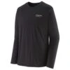 Tee-shirt De Rando Patagonia M's Long-Sleeved Capilene Cool Merino Graphic Shirt Header Black