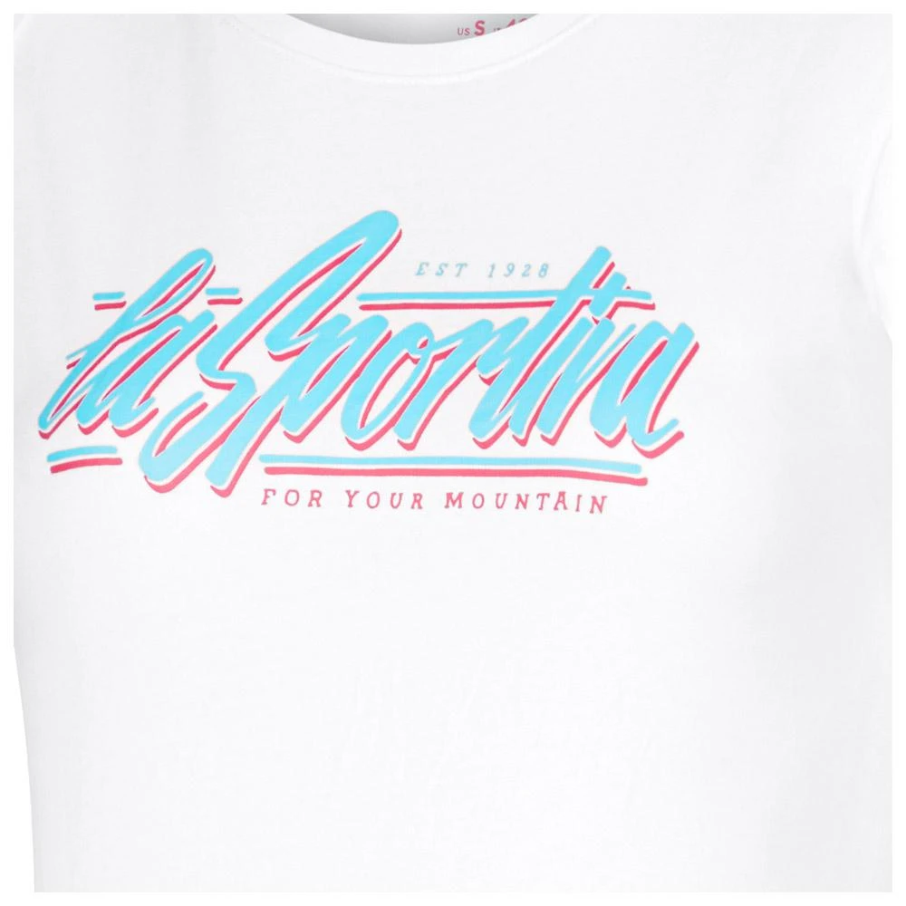 Tee-shirt D’escalade La Sportiva Retro T-Shirt W White Malibu Blue 2 Tee-shirt D’escalade La Sportiva Retro T-Shirt W White Malibu Blue – Image 2